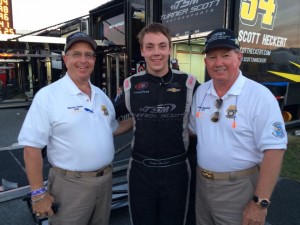 CHIEF CARTER, SCOTT HECKERT NASCAR K&N PRO SERIES EAST DRIVER, & CHIEF SAUNDERS AT THE LAST RACE OF THE SEASON ON 9-26-14 IN DOVE, DE. 